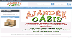Desktop Screenshot of ajandekoazis.hu